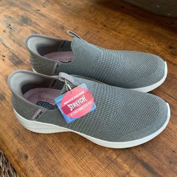 Skechers Womens 149709 Slip-Ins Ultra Flex Sneakers Gray 9.5 - Picture 1 of 7